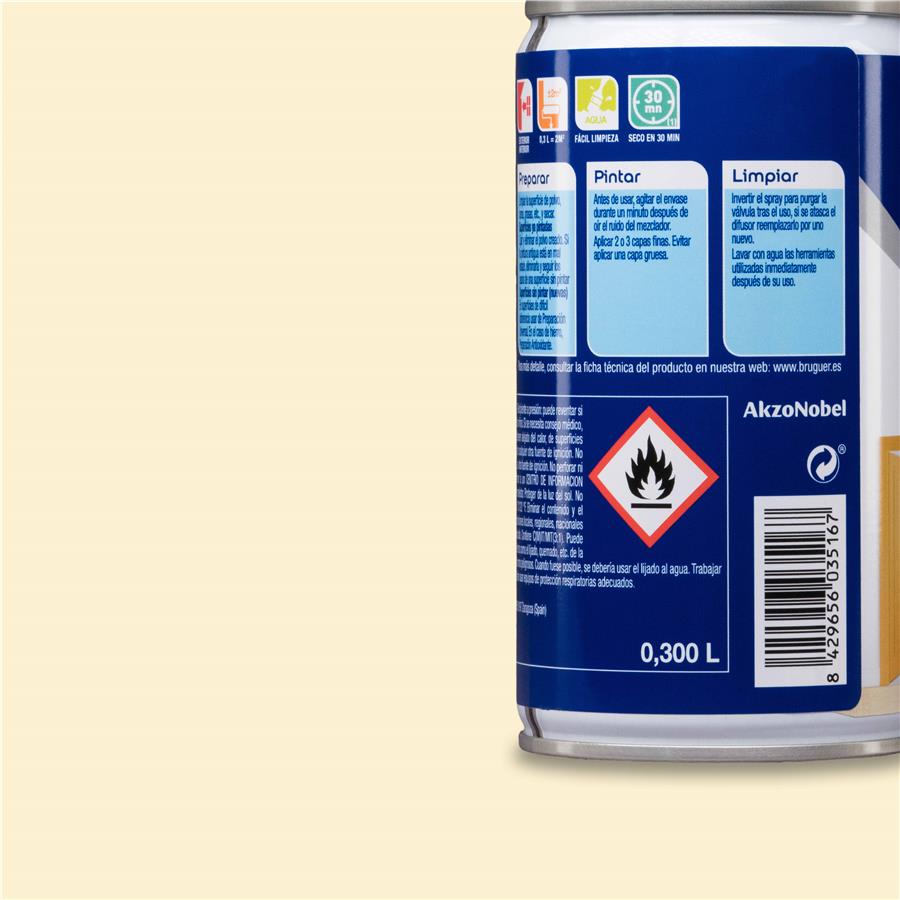 Spray Multisuperficie Satinado Bruguer Blanco Algodón 0,300L