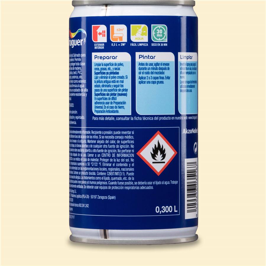 Spray Multisuperficie Satinado Bruguer Blanco Algodón 0,300L