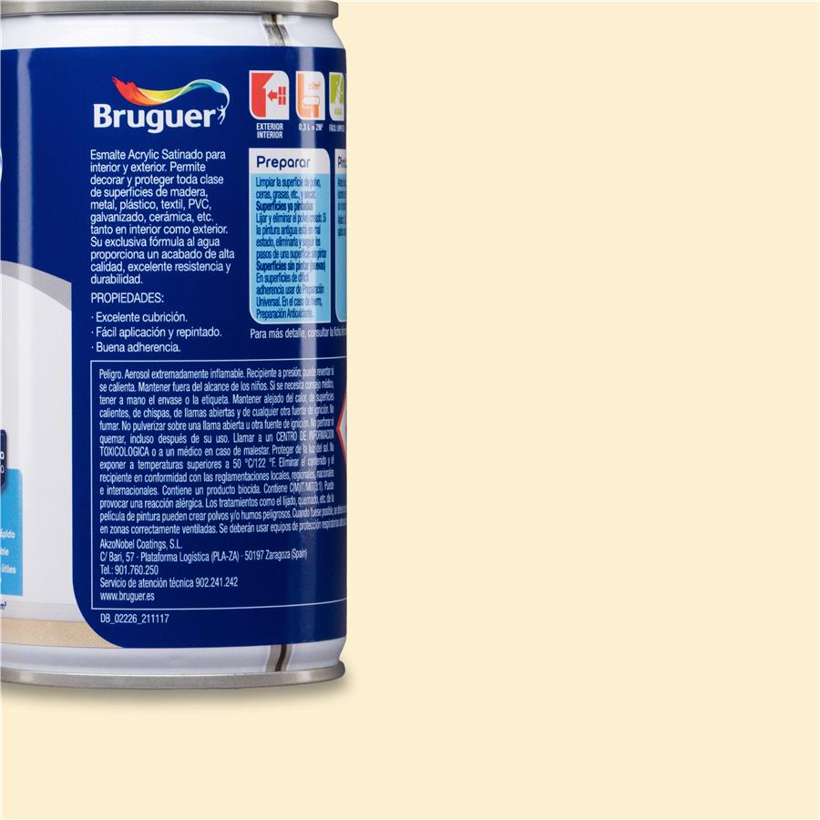 Spray Multisuperficie Satinado Bruguer Blanco Algodón 0,300L