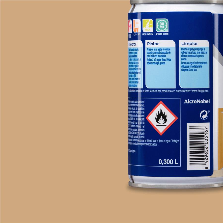 Spray Multisuperficie Satinado Bruguer Avellana 0,300L