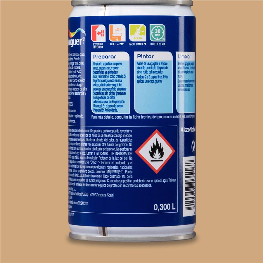 Spray Multisuperficie Satinado Bruguer Avellana 0,300L