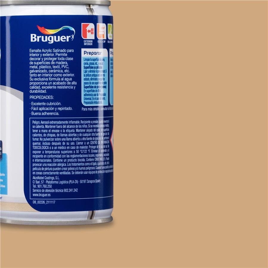 Spray Multisuperficie Satinado Bruguer Avellana 0,300L