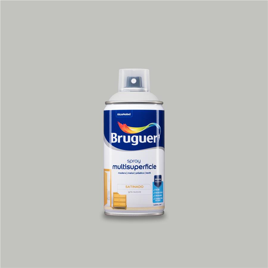 Spray Multisuperficie Satinado Bruguer Gris Suave 0,300L