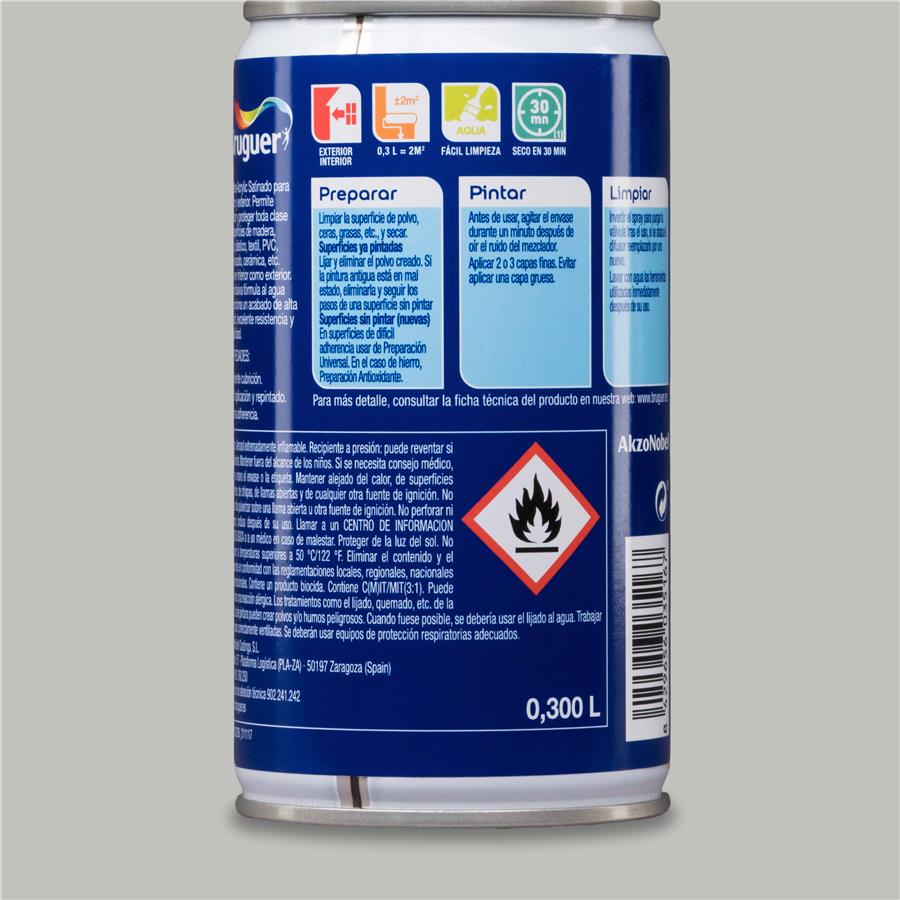 Spray Multisuperficie Satinado Bruguer Gris Suave 0,300L