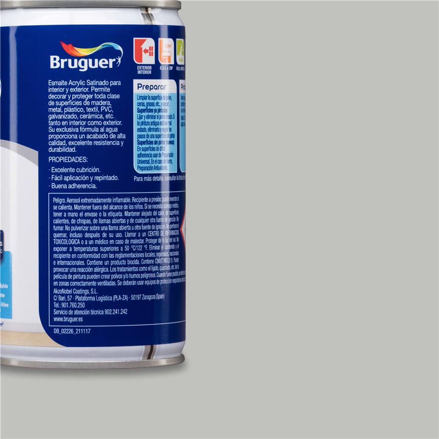 Spray Multisuperficie Satinado Bruguer Gris Suave 0,300L