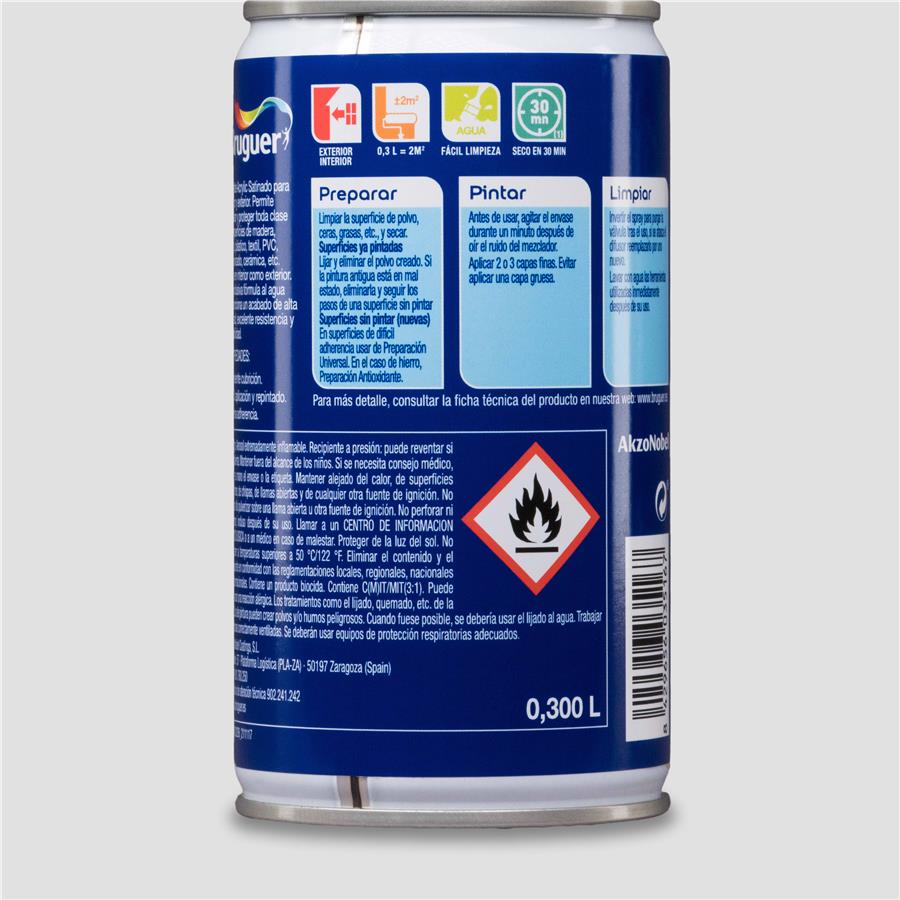 Spray Multisuperficie Satinado Bruguer Gris Niebla 0,300L