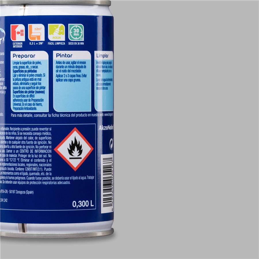 Spray Multisuperficie Mate Bruguer Gris Ceniza 0,300L