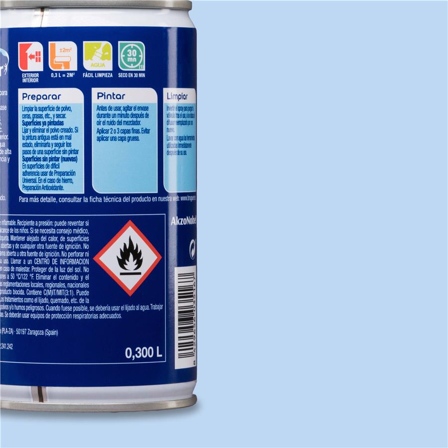 Spray Multisuperficie Mate Bruguer Azul Pastel 0,300L