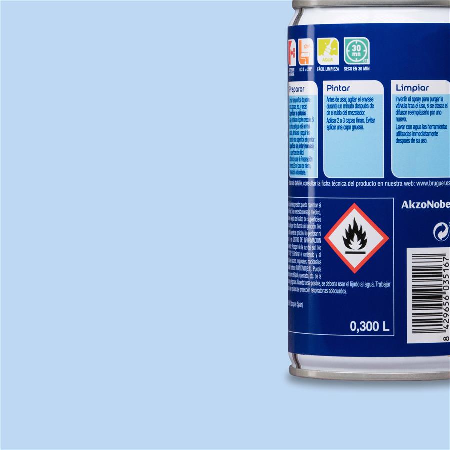Spray Multisuperficie Mate Bruguer Azul Pastel 0,300L