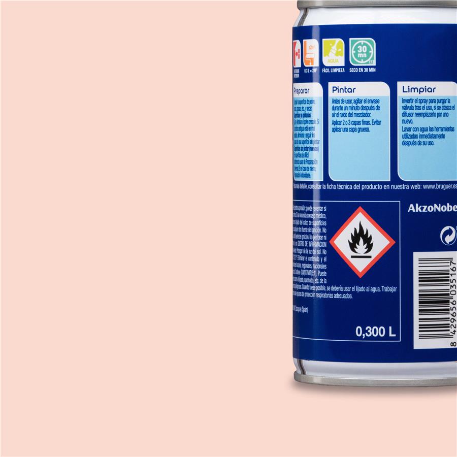 Spray Multisuperficie Mate Bruguer Rosa Pastel 0,300L