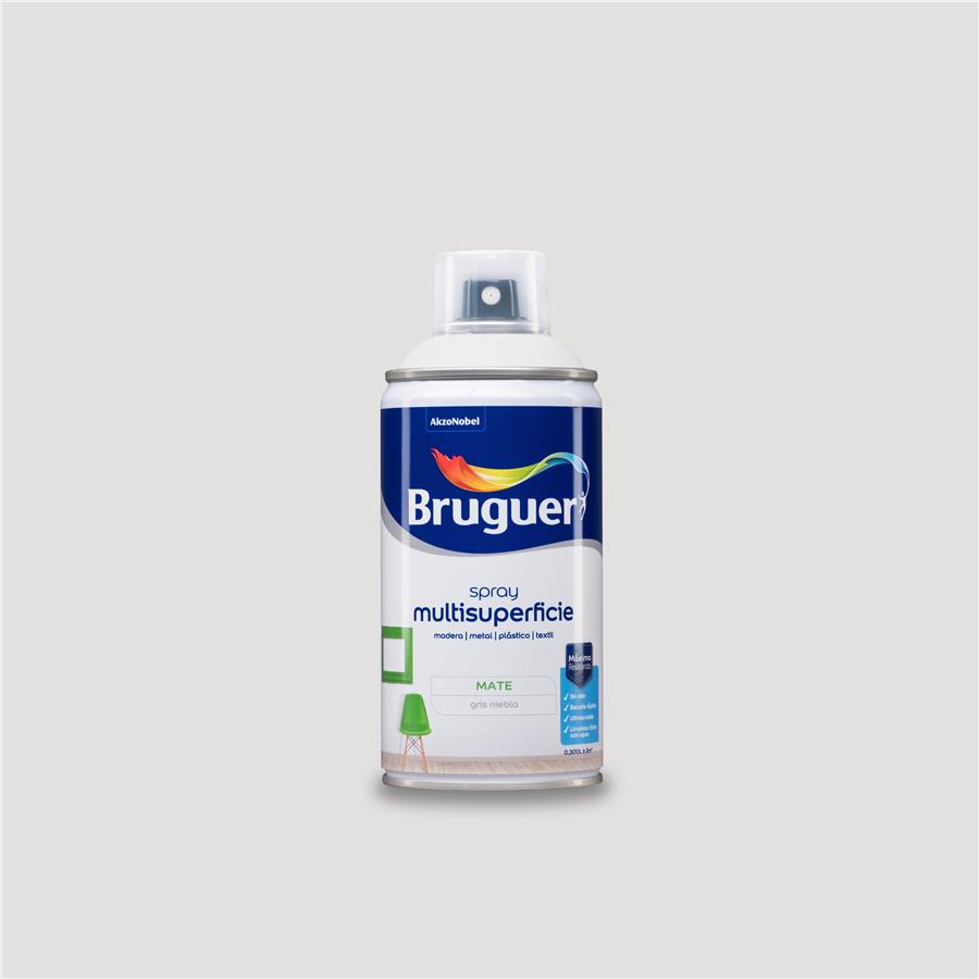 Spray Multisuperficie Mate Bruguer Gris Niebla 0,300L
