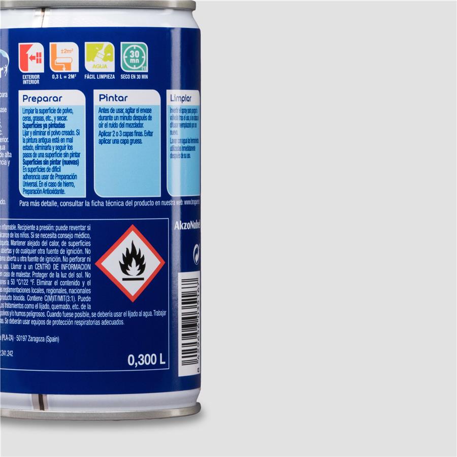 Spray Multisuperficie Mate Bruguer Gris Niebla 0,300L