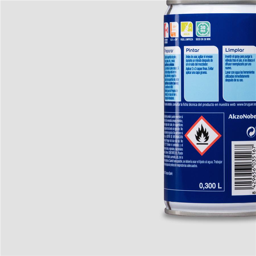 Spray Multisuperficie Mate Bruguer Gris Niebla 0,300L