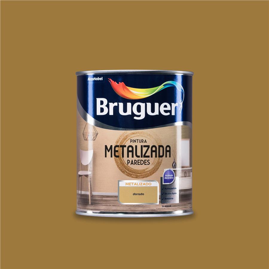 Esmalte Pintura Metalizada Dorado Bruguer 1L
