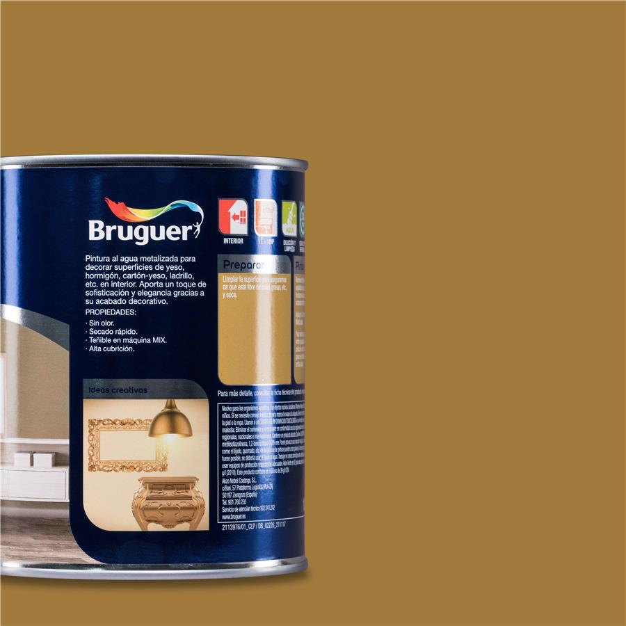 Esmalte Pintura Metalizada Dorado Bruguer 1L