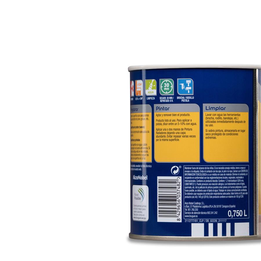Pintura Radiadores Blanco Permanente Bruguer 0,750L
