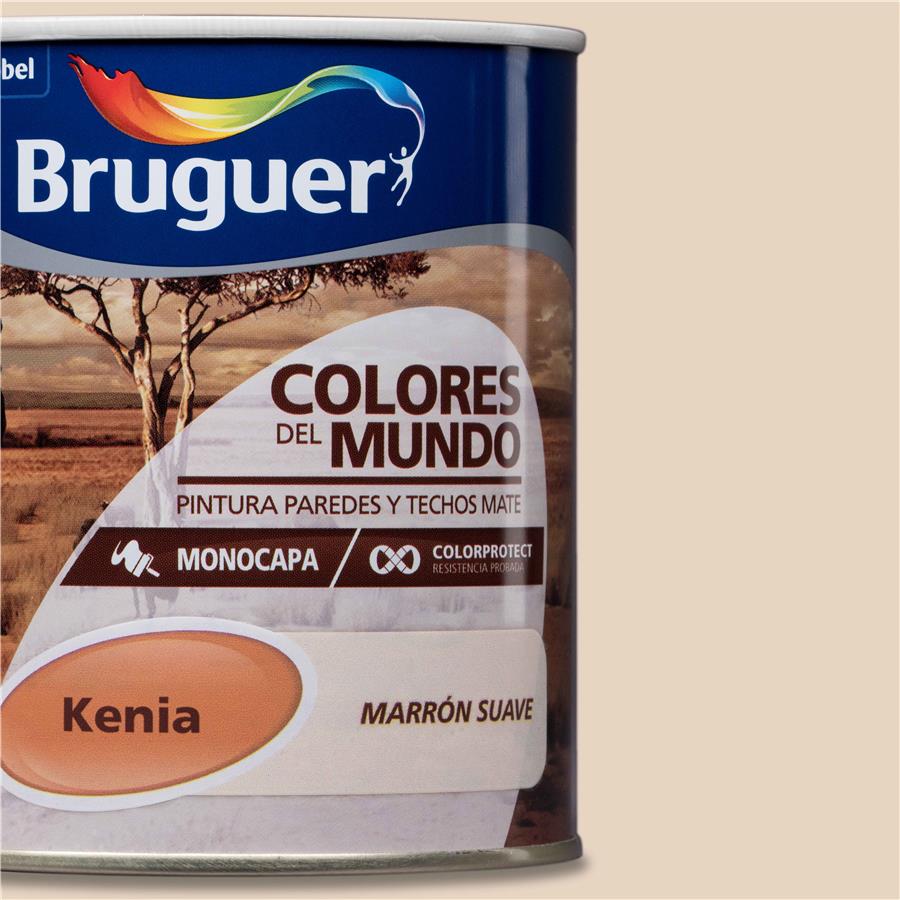 Pintura plástica de interior Kenia Marrón Suave Bruguer 0,750L