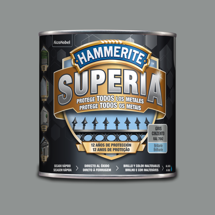 Hammerite Superia Brillante Gris 2,5 L