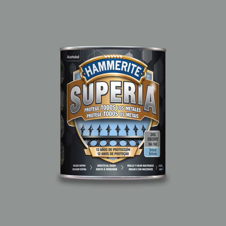 Hammerite Superia Brillante Gris 750 mL