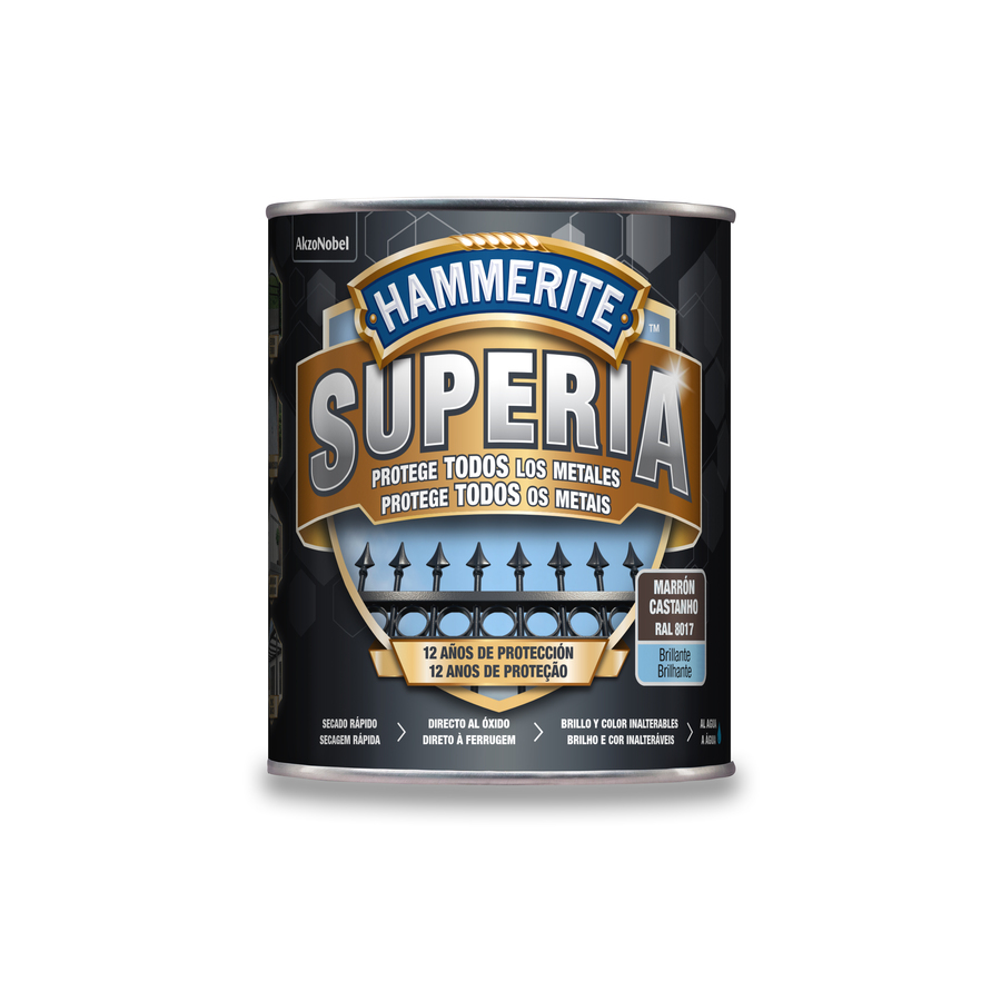 Hammerite Superia Brillante Marrón Oscuro 750 mL