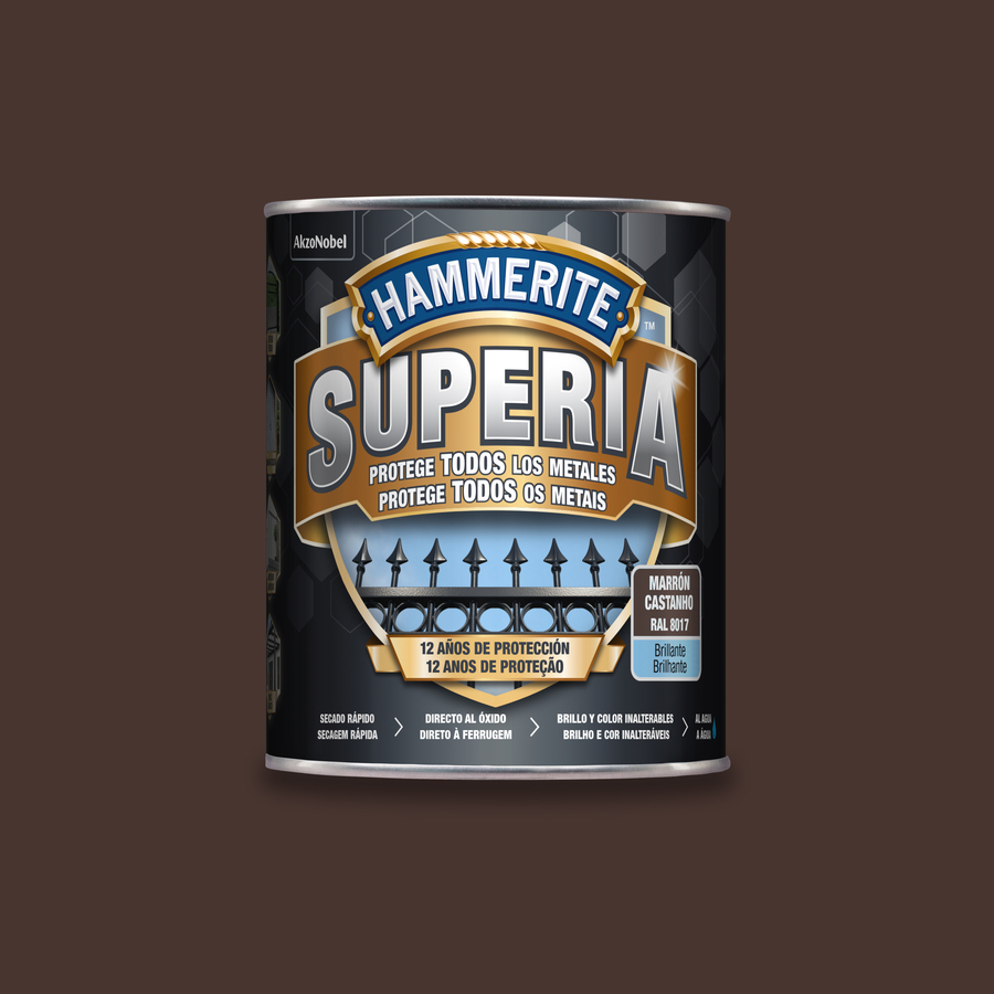 Hammerite Superia Brillante Marrón Oscuro 750 mL