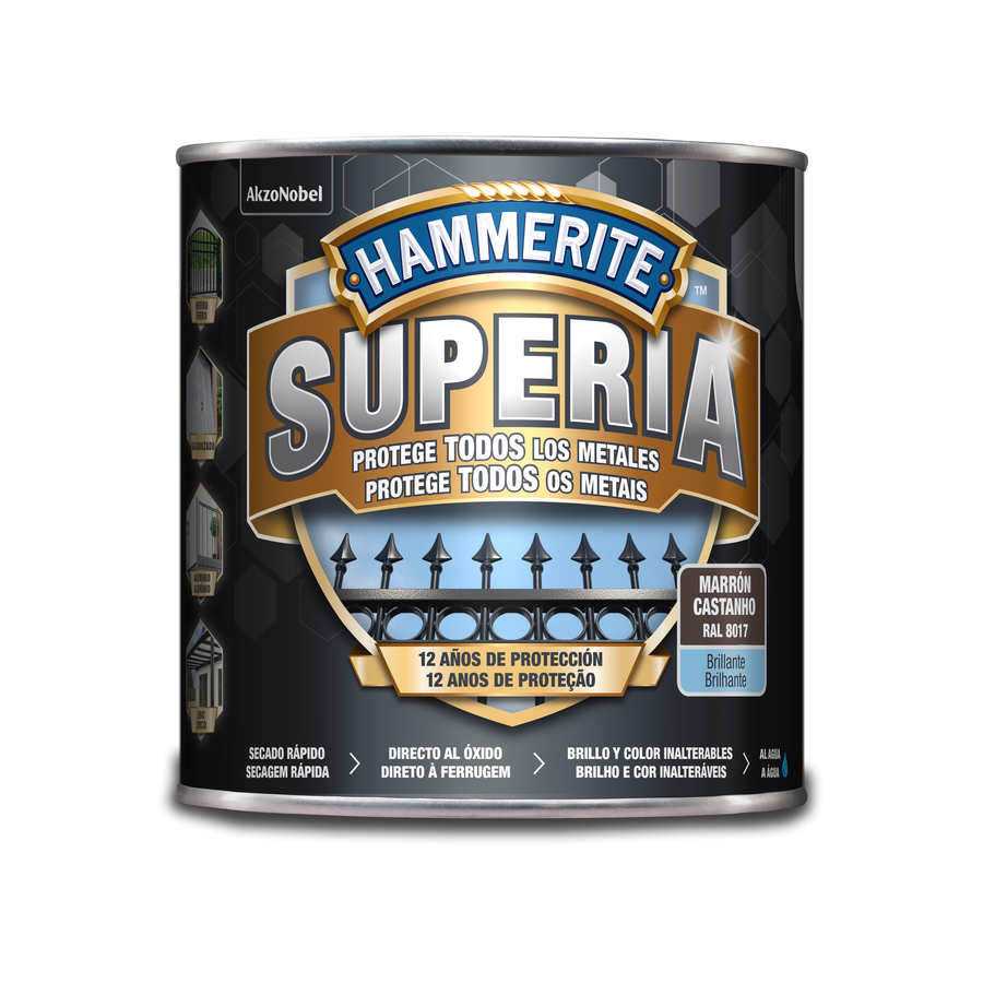 Hammerite Superia Brillante Marrón Oscuro 2,5 L