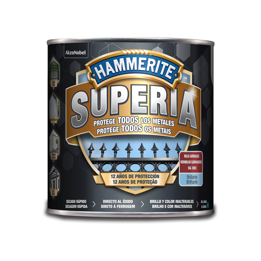 Hammerite Superia Brillante Rojo Carruajes 2,5 L