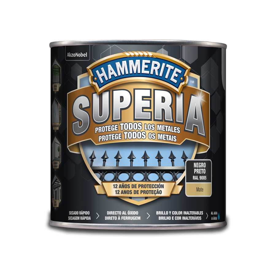 Hammerite Superia Mate Negro 2,5 L