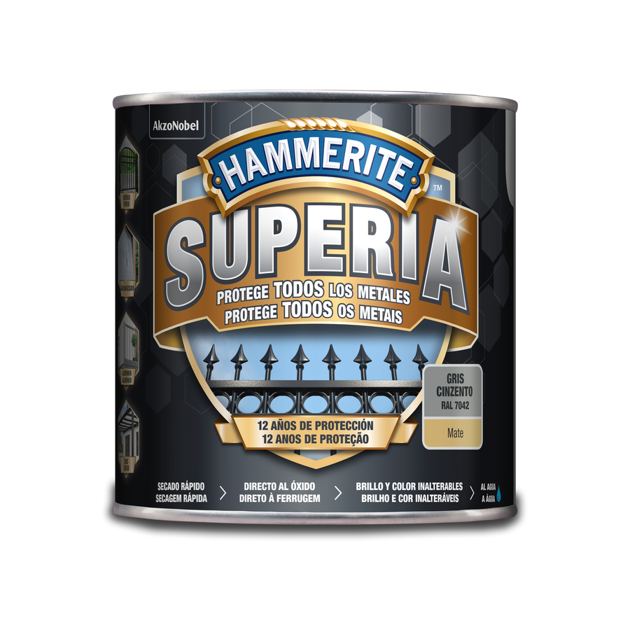 Hammerite Superia Mate Gris 2,5 L