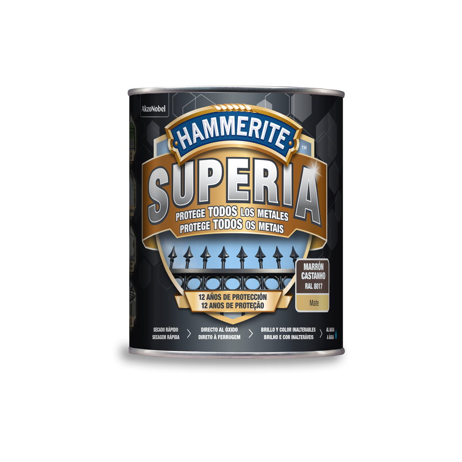 Hammerite Superia Mate Marrón Oscuro 750 mL