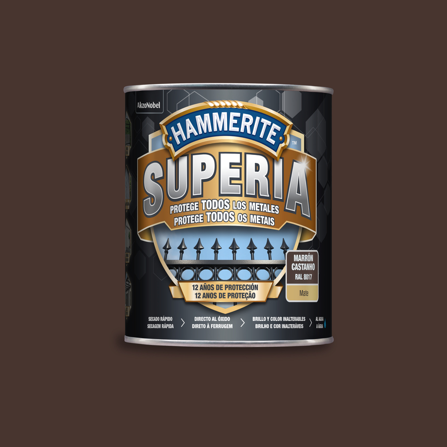 Hammerite Superia Mate Marrón Oscuro 750 mL