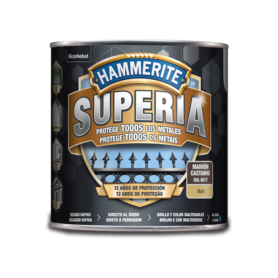 Hammerite Superia Mate Marrón Oscuro 2,5 L