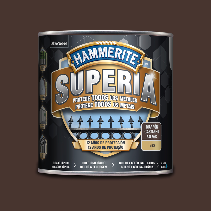 Hammerite Superia Mate Marrón Oscuro 2,5 L