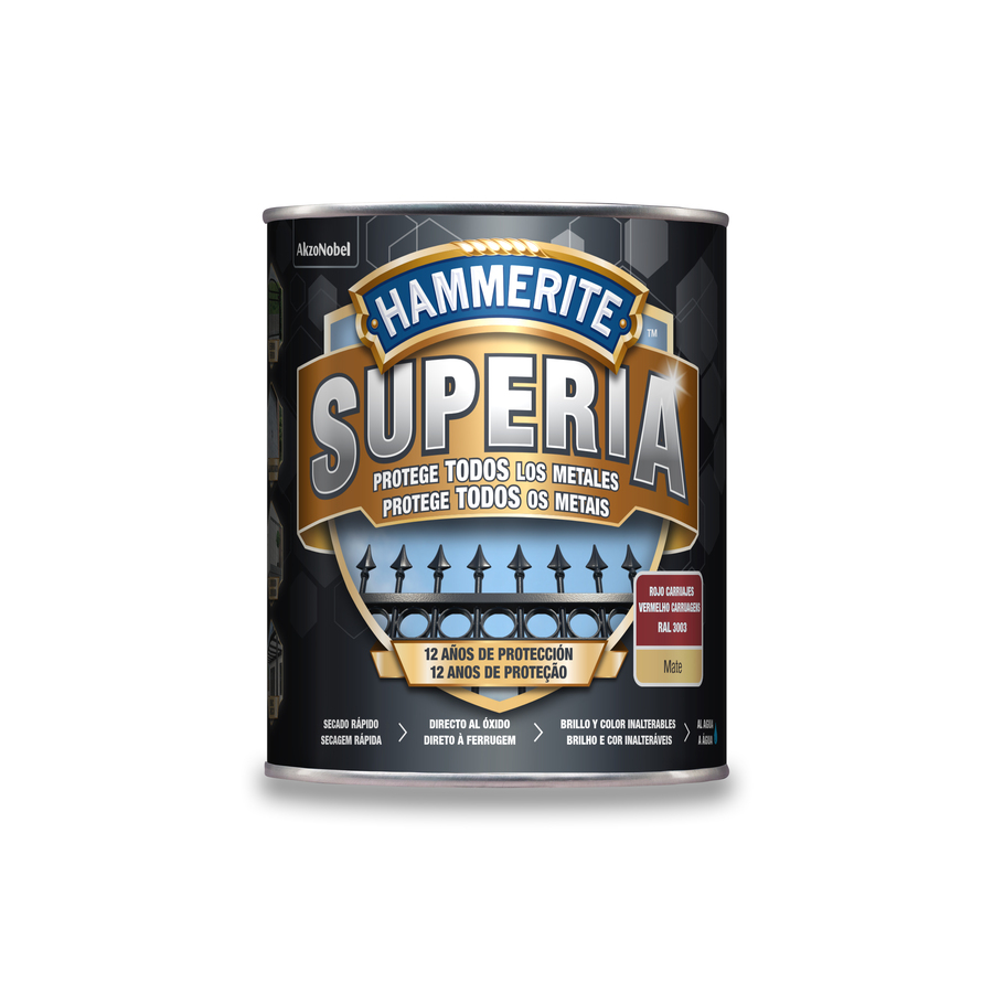 Hammerite Superia Mate Rojo Carruajes 750 mL
