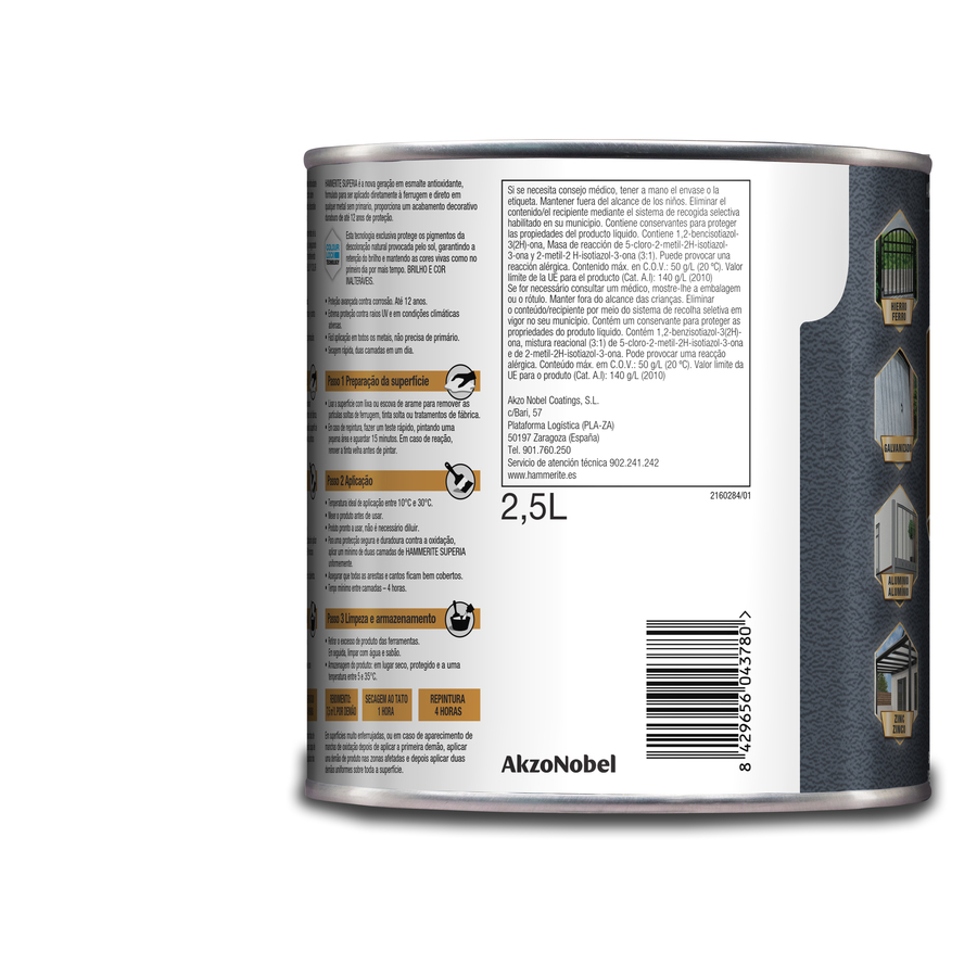 Hammerite Superia Forja Negro 2,5 L