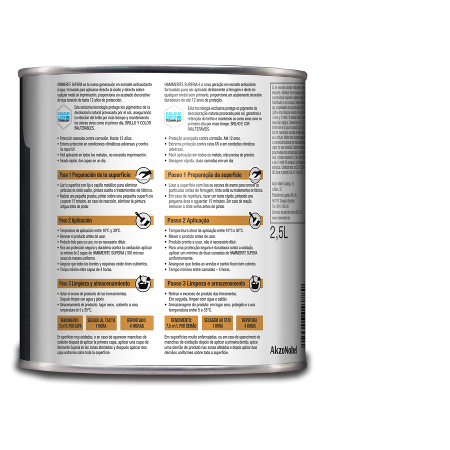 Hammerite Superia Forja Negro 2,5 L