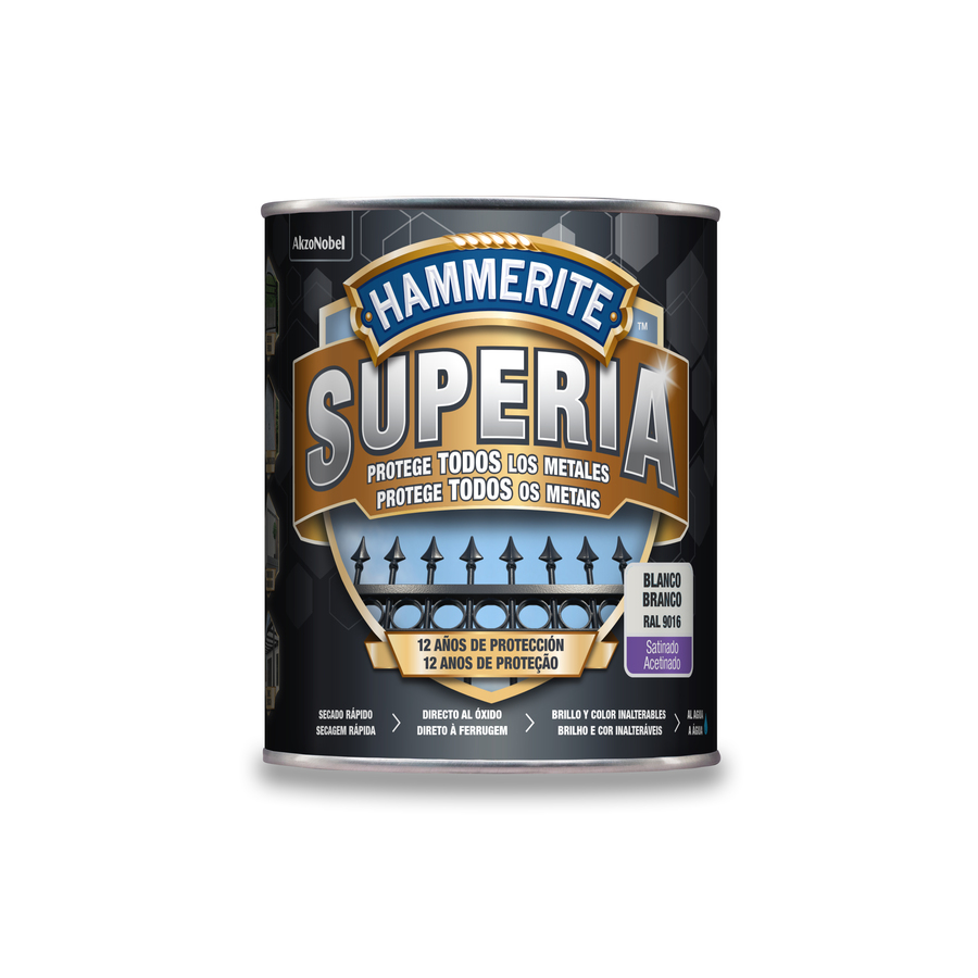 Hammerite Superia Satinado Blanco 750 mL