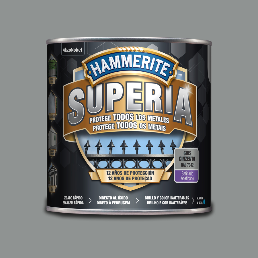 Hammerite Superia Satinado Gris 2,5 L
