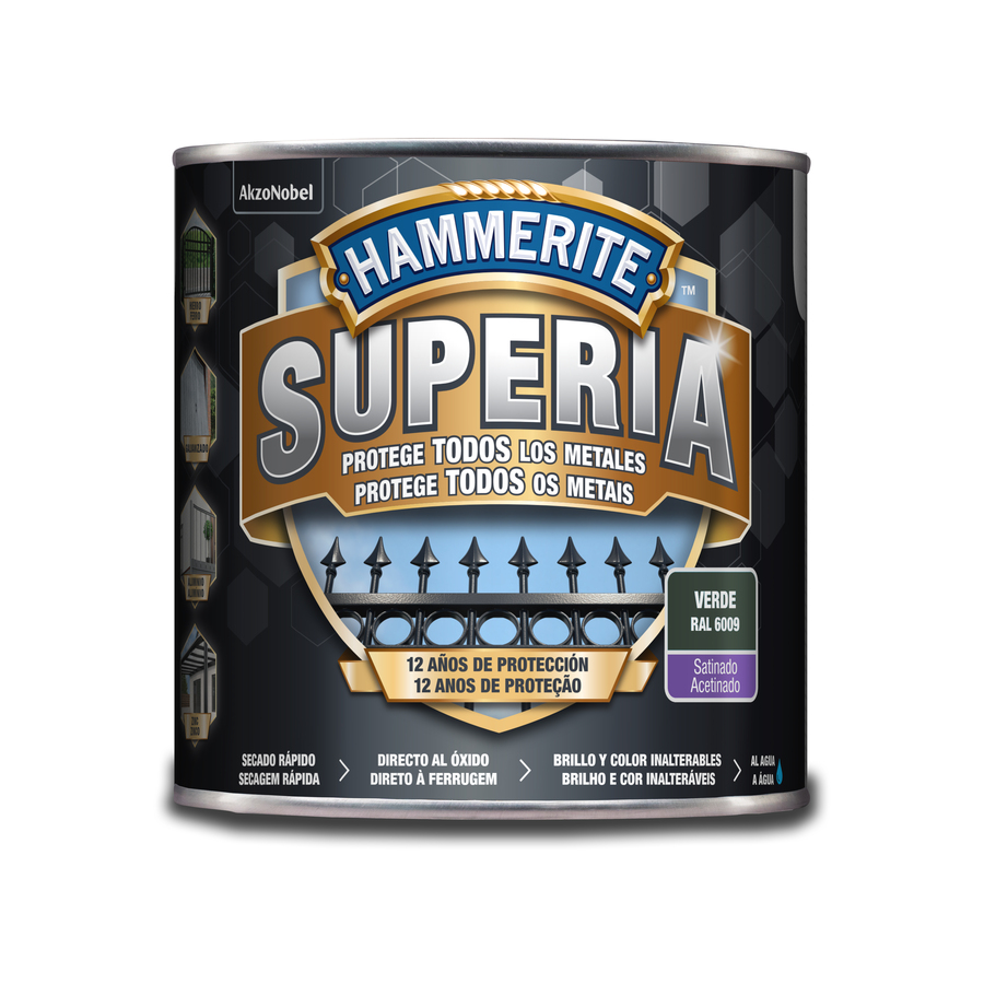 Hammerite Superia Satinado Verde 2,5 L