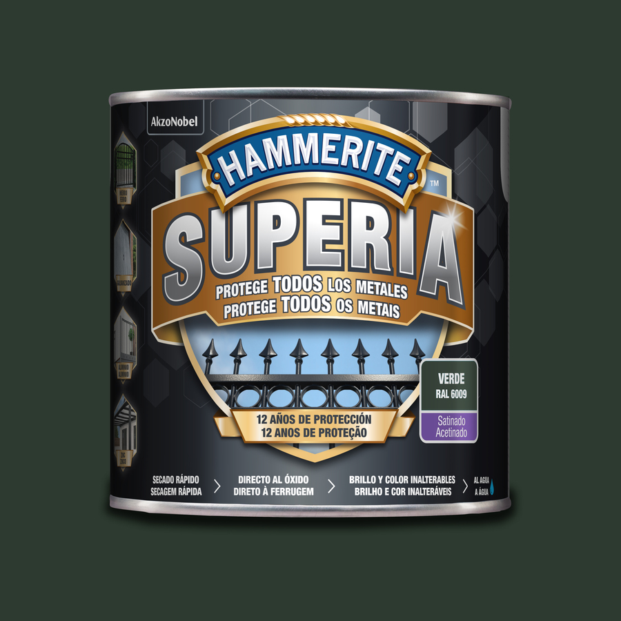 Hammerite Superia Satinado Verde 2,5 L