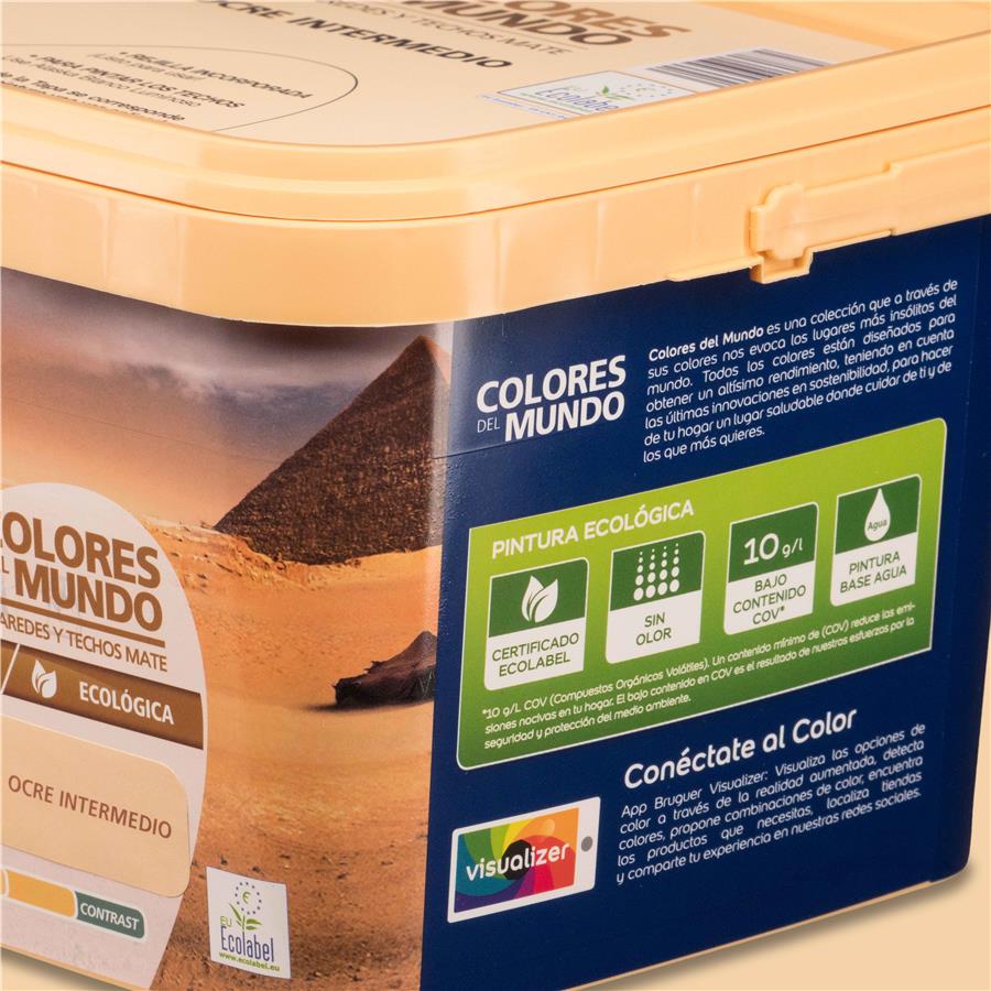 Pintura plástica de interior Egipto Ocre Intrermedio Bruguer 4L