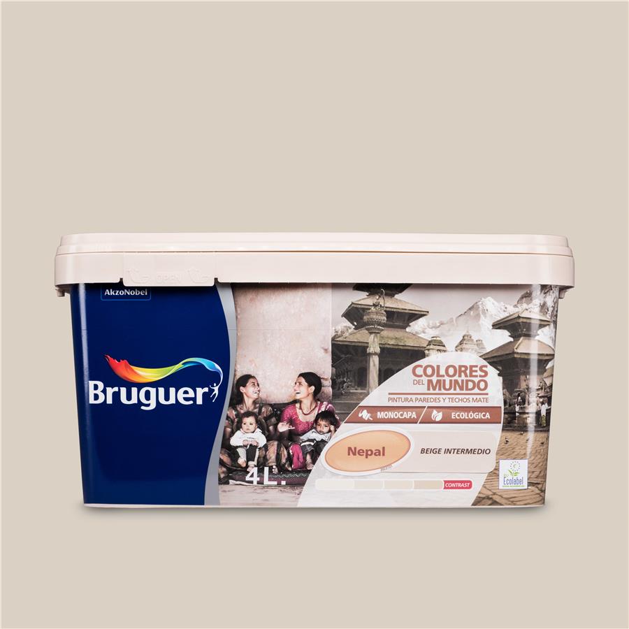 Pintura plástica de interior Nepal Beige Intermedio Bruguer 4L