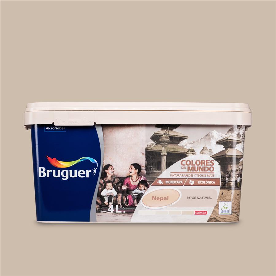 Pintura plástica de interior Nepal Beige Natural Bruguer 4L