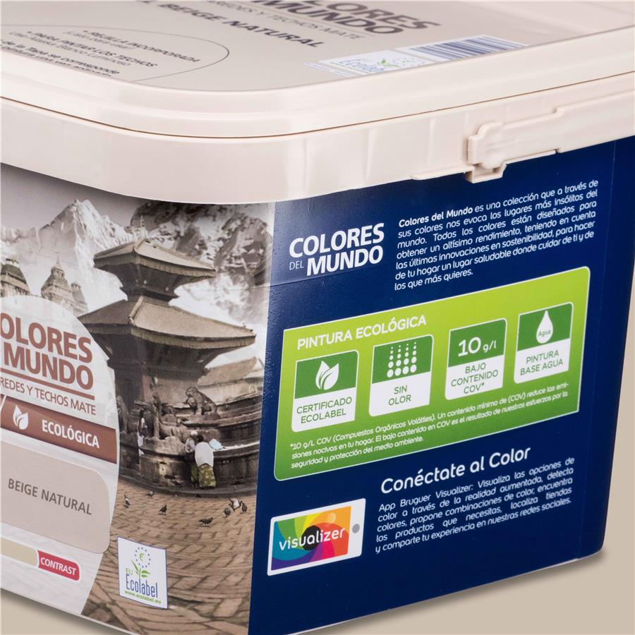 Pintura plástica de interior Nepal Beige Natural Bruguer 4L