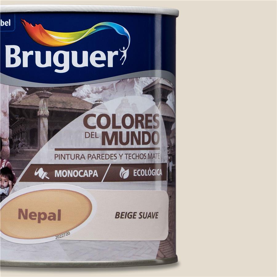 Pintura plástica de interior Nepal Beige Suave Bruguer 0,750L