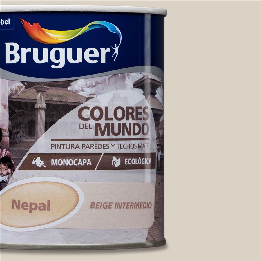 Pintura plástica de interior Nepal Beige Intermedio Bruguer 0,750L