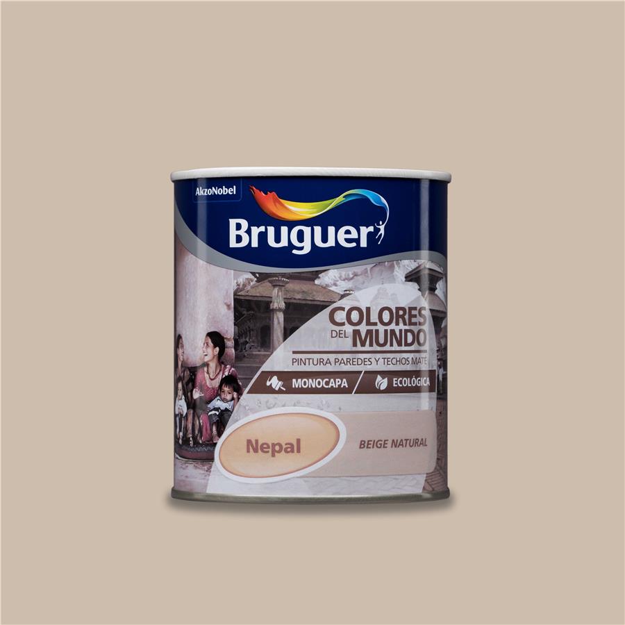 Pintura plástica de interior Nepal Beige Natural Bruguer 0,750L