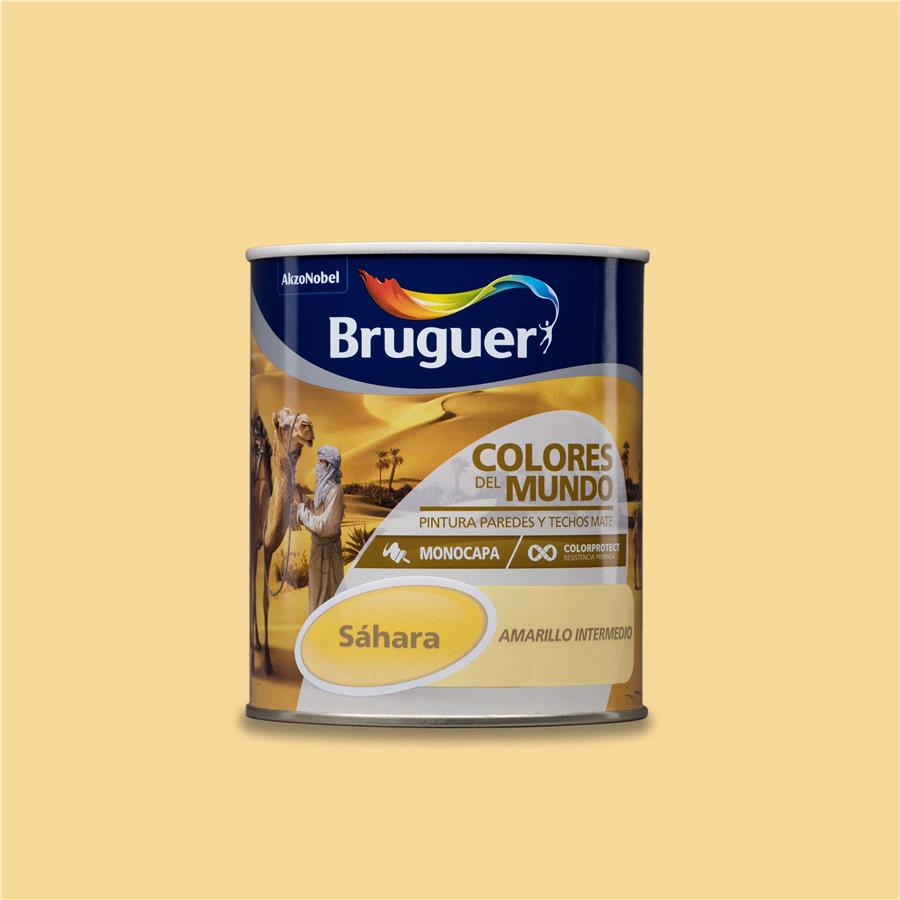 Pintura plástica de interior Sahara Amarillo Intermedio  Bruguer 0,750L