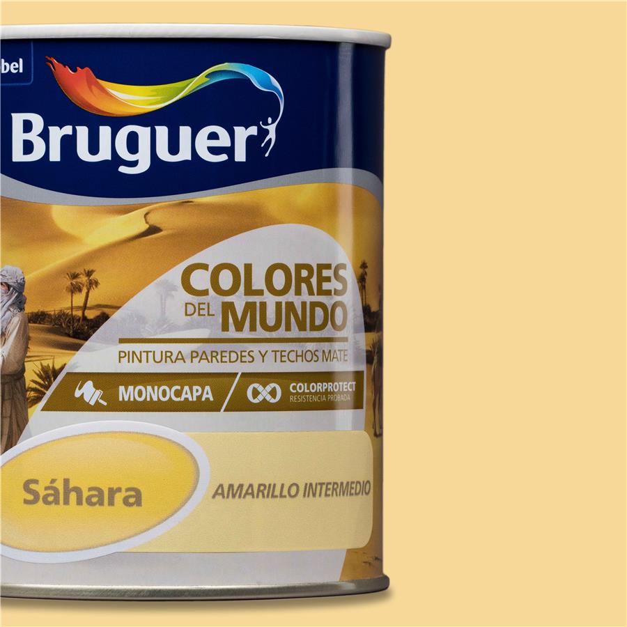 Pintura plástica de interior Sahara Amarillo Intermedio  Bruguer 0,750L