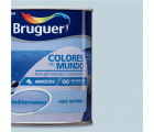 Pintura plástica de interior Mediterráneo Azul Intermedio Bruguer 0,750L